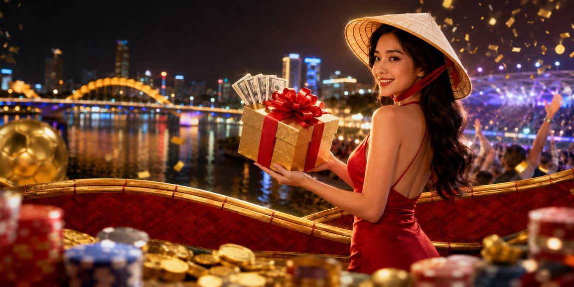 Người phụ nữ Đà Nẵng đội nón lá kiểm tra tài khoản và hoàn tiền trực tuyến