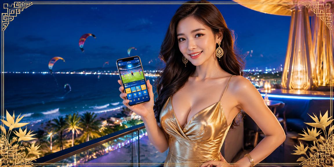 Người dùng đặt cược thể thao trên điện thoại tại bãi biển Mũi Né