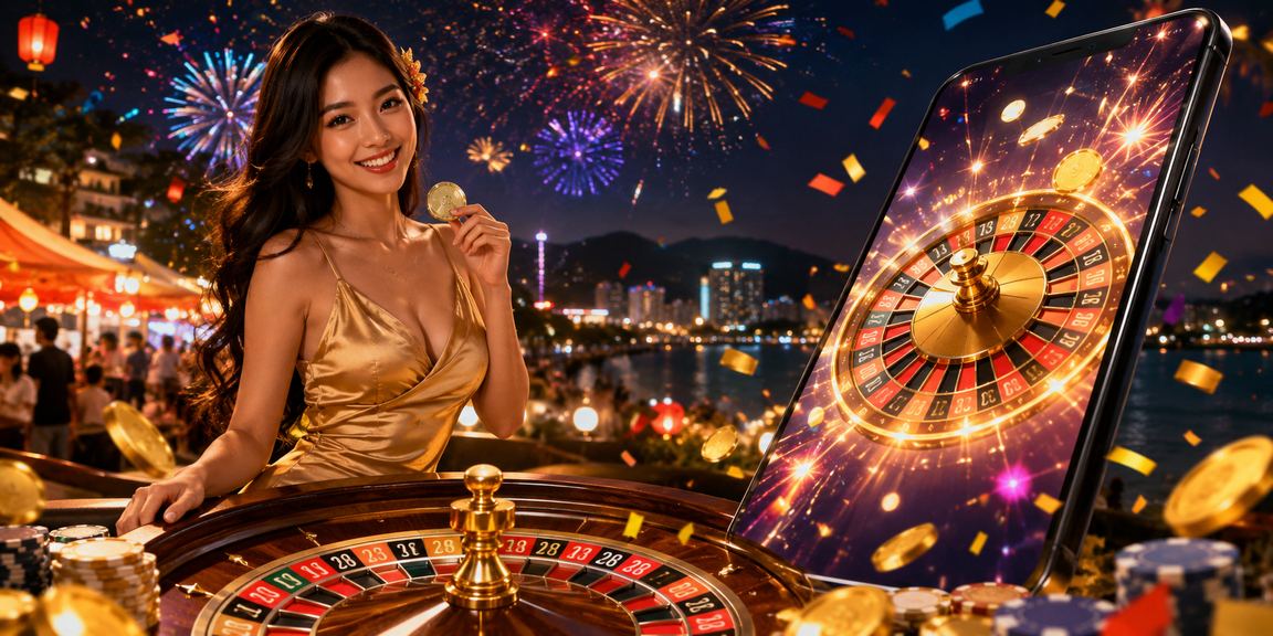 Không khí chợ đêm Nha Trang với trò chơi roulette sôi động